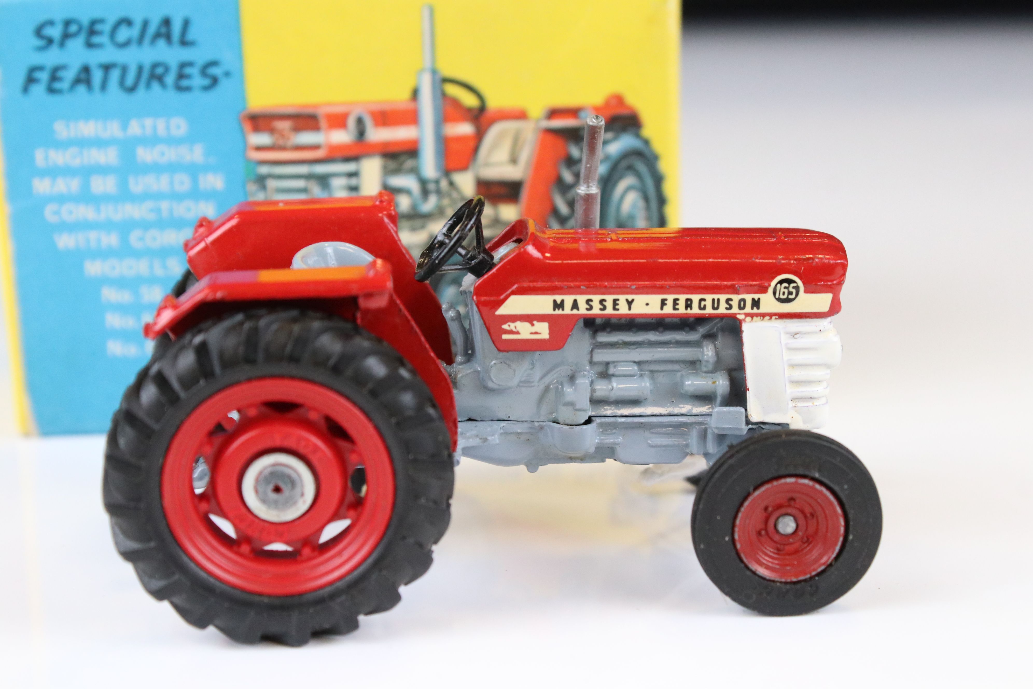 Boxed Corgi 66 Massey Ferguson 165 Tractor in red, decals and diecast vg/ex, box vg, plus a boxed - Image 8 of 13