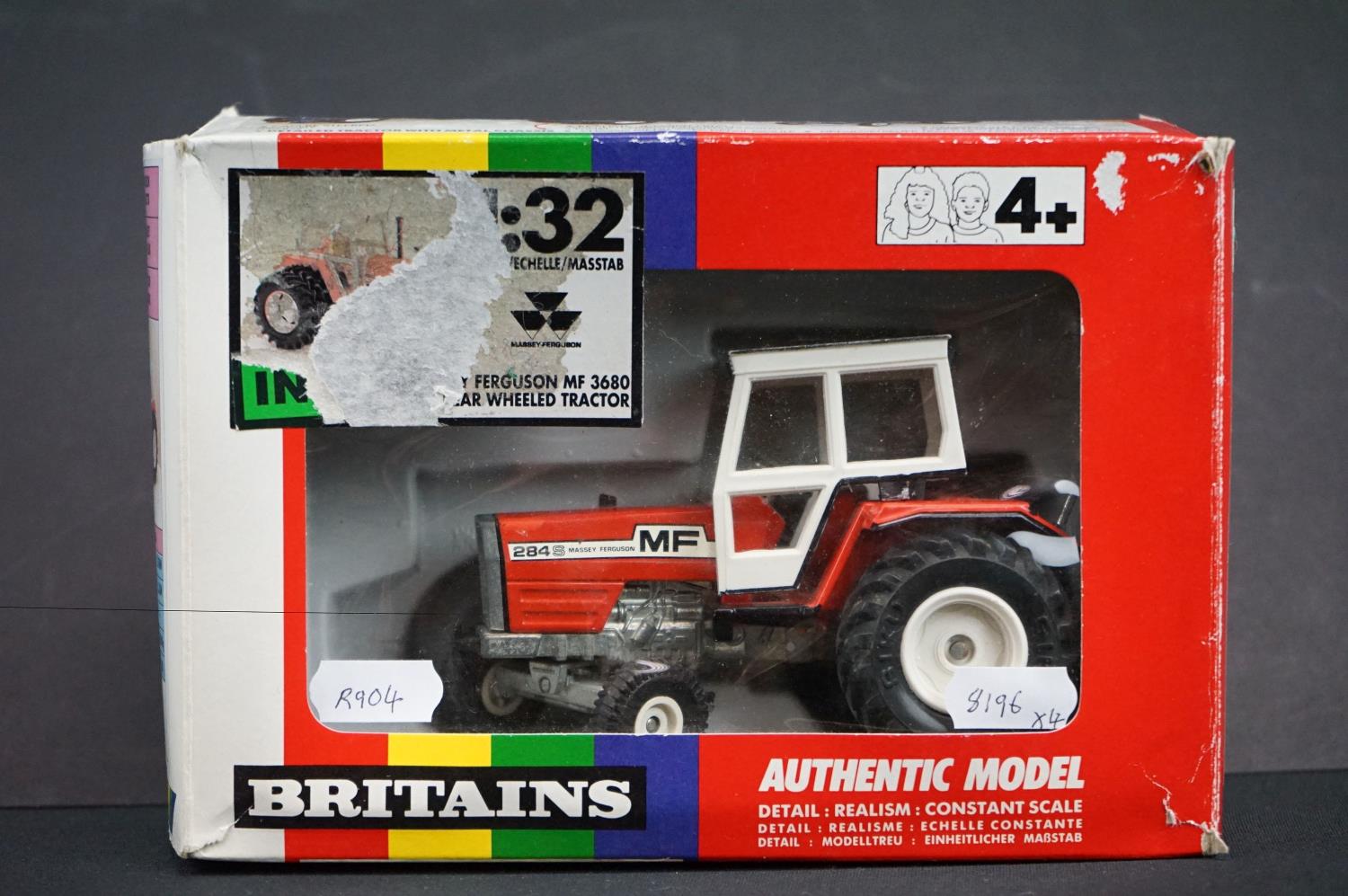 Four Boxed diecast 1/32 scale model tractors to include 2 x Britains (Fendt 615 LSA Tractor and - Image 2 of 6