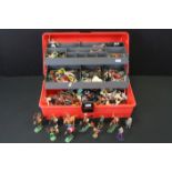 Collection of plastic figures to include soldiers, knights, cowboys & Indians and animals, featuring