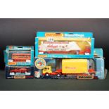 Four Boxed Matchbox Super Kings diecast models to include K-3 Grain Transporter, K-135 Mercedes Benz