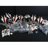 Lego - 14 Star Wars built / part built sets to include 6 x A Wing Fighter, 4 x Snowspeeder, 2 x 8095