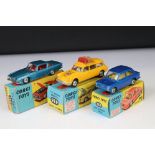 Three boxed Corgi diecats models to include 436 Citroen Safari ID19, 251 Hillman Imp metallic blue