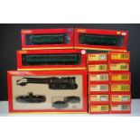 16 Boxed Hornby OO gauge items of rolling stock to include R6183 BR 75 Ton Breakdown Car weathered