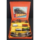 Boxed Hornby O gauge Goods Set No 30 with locomotive & tender in green, 2 x items of rolling stock