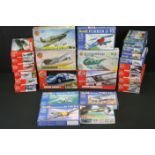 24 Boxed & unbuilt plastic model kits to include 15v x Airfix, 8 x Revell and 1 x Academy,