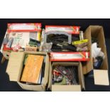 Quantity of OO gauge model railway accessories to include trackside buildings, track, controller,