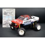 Tamiya 1/10 R/C Nissan King Cab off road racer radio control car, with instructions