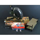 Three Boxed Airfix military plastic model sets to include a HO:OO Scale Gun Emplacement Assault