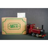 Boxed MSS The Model Steam Specialist 909003 Loco Go Maroon 0-4-0 with accessories, ex