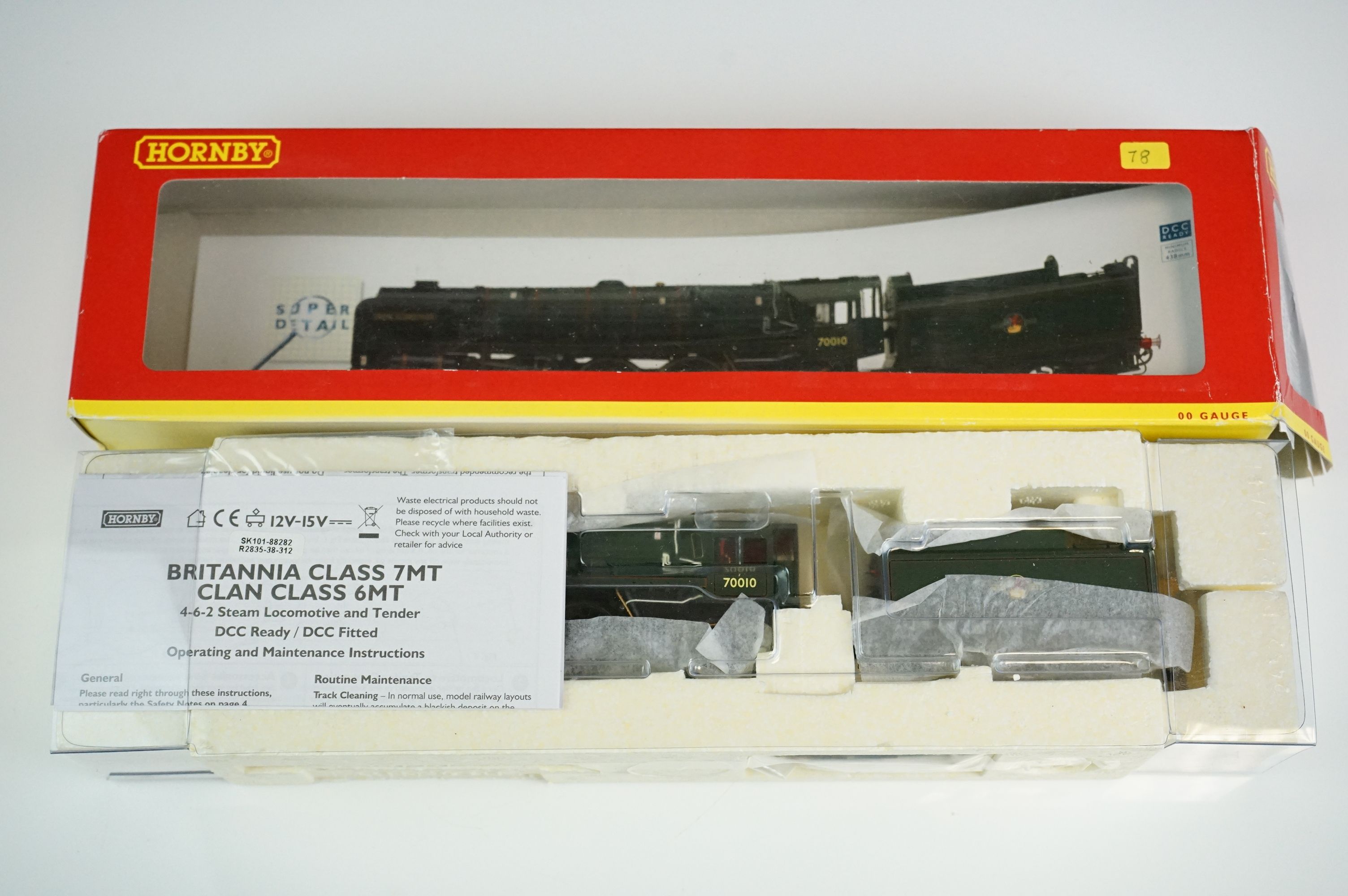 Two boxed Hornby OO gauge DCC Ready locomotives to include R2835 BR 4-6-2 Britannia Class Owen - Image 2 of 4