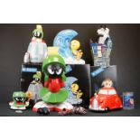 Three boxed Warner Brothers Studio Store cookie jars to include Marvin, Tweety & Bugs New York