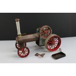 Scratch built Steam Traction engine, showing play wear & loose parts, approx length 15"