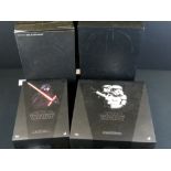 Star Wars - Four boxed collectible figures to include Sideshow Collectibles 1/6 Darth Vader