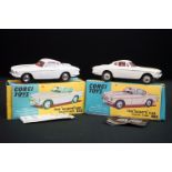 Two boxed Corgi 258 The Saint's Car diecast models, both in reproduction box, one off white and
