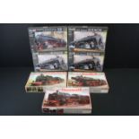 Seven boxed & unbuilt Revell 1/87 plastic model locomotive kits to include 2164 Baureihe 01, 2165