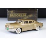 Boxed Brooklin Collection BRK. 2A 1948 Tucker Torpedo diecast model in metallic gold (diecast ex,