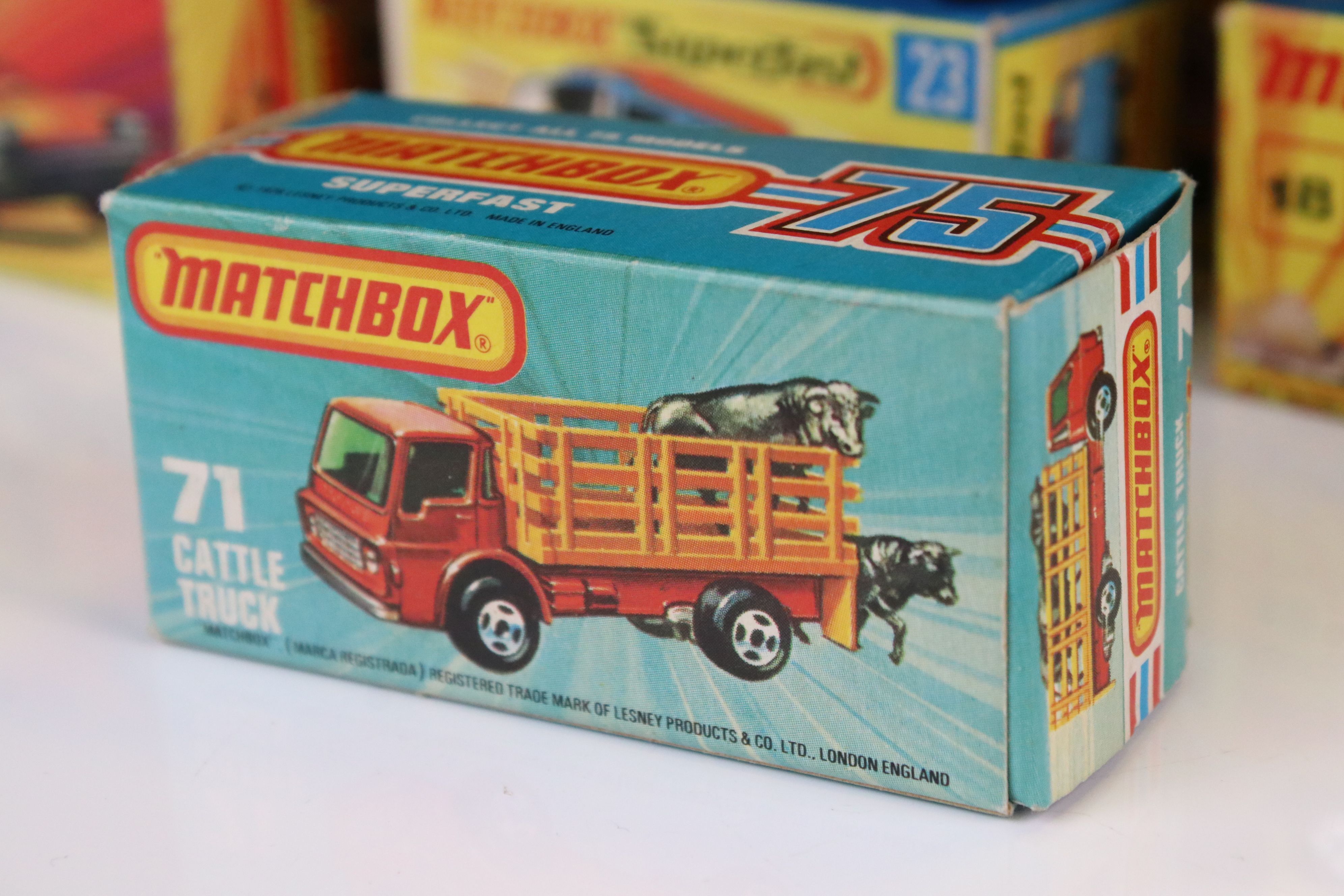 12 Boxed Matchbox 75 Series & Superfast diecast models to include 2 x 18 Field Car, 6 Mercedes - Image 10 of 35
