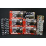 24 Boxed & unopened plastic kits to include 5 x 1/76 AirfixAA03301 LCM Mk III and Sherman, 10 x 1/72
