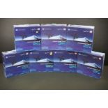 Seven boxed 1/72 HM Hobby Master Air Power Series diecast model planes to include HA3505, HA3504,
