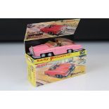 Dinky Thunderbirds 100 Lady Penelope's Fab 1 diecast model in pink, with both figures, some paint