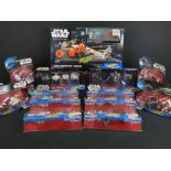 Star Wars - 15 Boxed Hot Wheels vehicles and sets to include Rouge One Star Destroyer Assault,