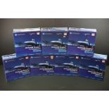 Seven boxed 1/72 HM Hobby Master Air Power Series McDonnell Douglas F-4 Phantom II diecast model