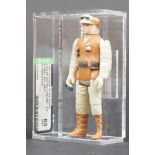 Star Wars - AFA graded cased Kenner Rebel Soldier Flesh Face figure with accessory, 85 NM+