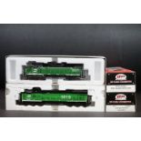 Two boxed Atlas Model Railroad HO gauge Burlington Northern locomotives to include No 8621 C30-7