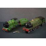 Two Clockwork Hornby O gauge locomotives to include GWR 4-4-2 and a Type 501 1842 with key