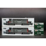 Two boxed Kate HO gauge EMD SD40 Southern Pacific locomotives to include 37-01C and 37-01D, some box