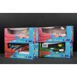 Four boxed / cased Hornby Corgi Thunderbirds Classic diecast models to include 2 x Lady Penelope's