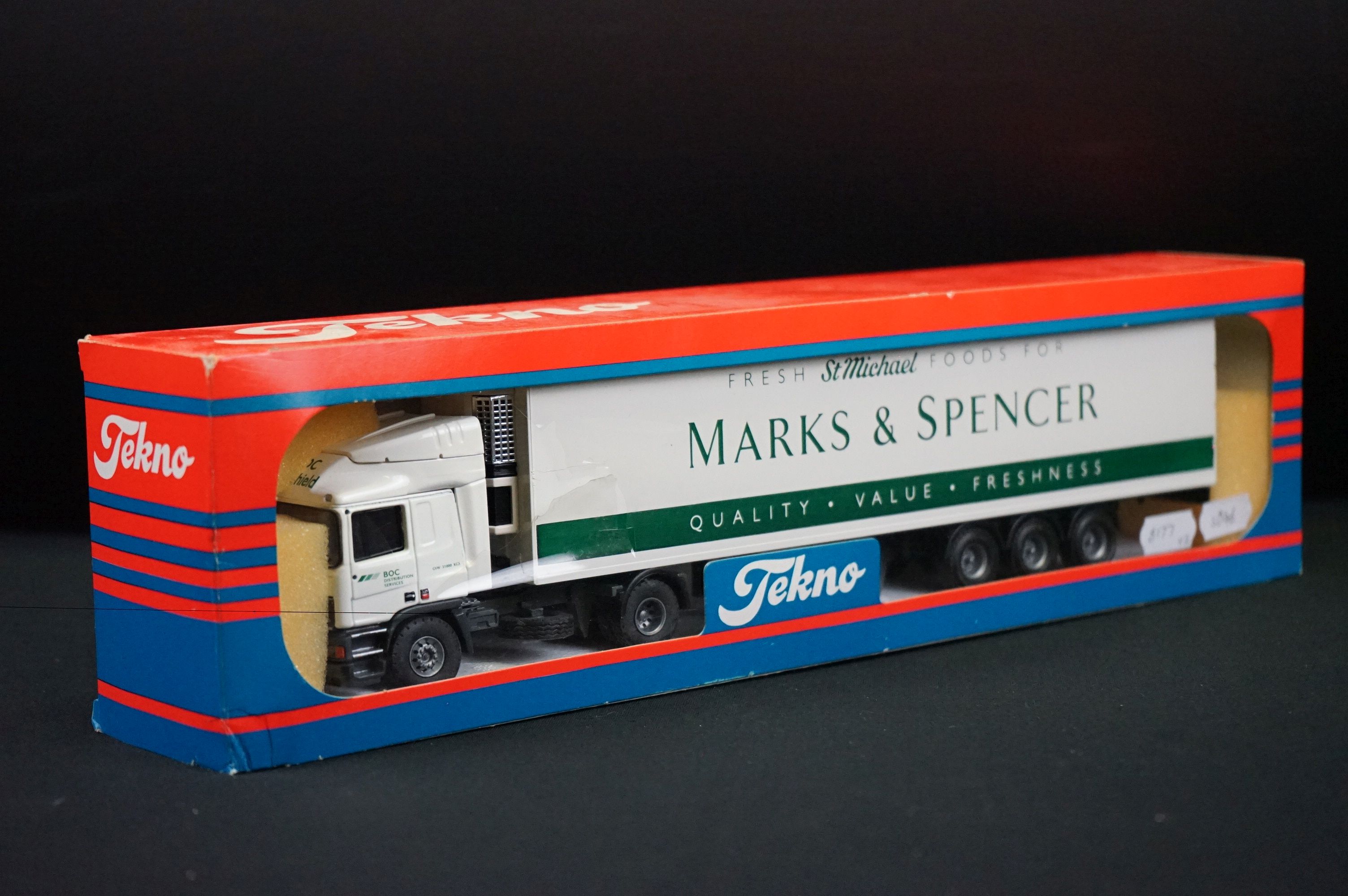 Two Boxed Tekno 1:50 scale diecast haulage models to include an EC ERF truck (gd box) and a - Image 3 of 4