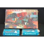 Boxed Marklin HO gauge 2969 train set containing 0-6-0 DB locomotive, 2 x items of rolling stock,