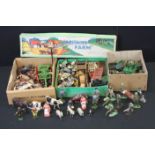 Collection of mid 20th C Britains farming related figures to include various animals, farmers and