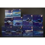 Ten boxed 1/72 HM Hobby Master Air Power Series diecast model planes to include HA1016, HA2901,