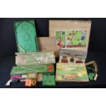 Quantity of vintage toys & games to include Triang Minic Railway, various card games, boxed Marie