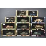 11 Boxed / cased 1/72 HM Hobby Master military diecast models to include M48 Patton Medium Tank,