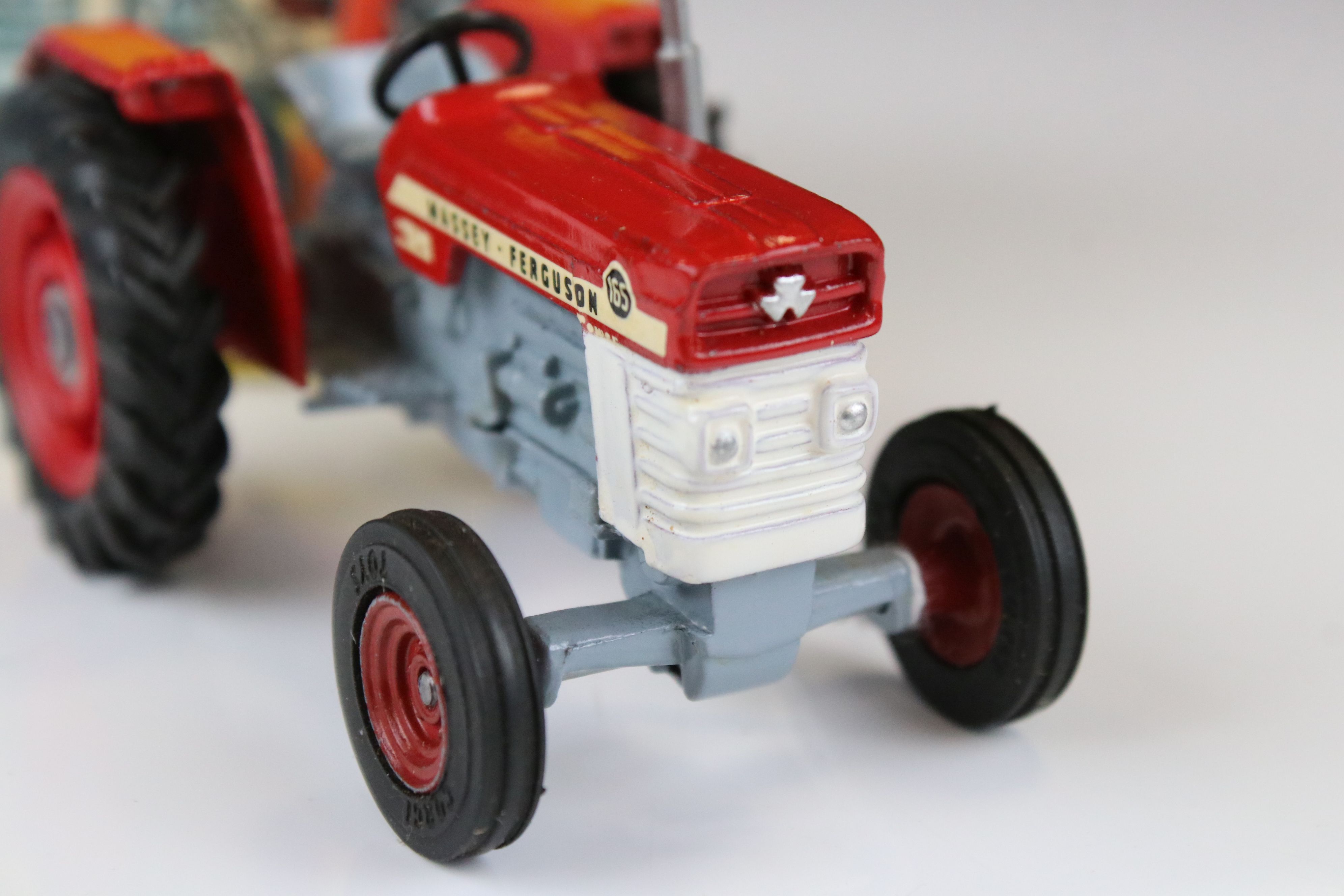 Boxed Corgi 66 Massey Ferguson 165 Tractor in red, decals and diecast vg/ex, box vg, plus a boxed - Image 10 of 13