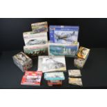 12 Boxed & unbuilt plastic model kits to include Monogram 1/24 The Classic Mercedes Benz, Lindberg