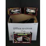 Group of Scalextric, to include 2 x slot cars, boxed Rev-Start Track, together with various