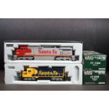 Two boxed Kato HO gauge Santa Fe locomotives to include 37-1208 and 37-3006 #3364