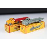 Two boxed Dinky Dublo diecast models to include 072 Bedford Articulated Flat Truck with yellow cab &
