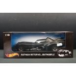 Boxed Hot Wheels 1/18 Batman Returns Batmobile diecast model, ex