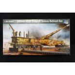 Boxed Trumpeter 1/35 280mm K5 (E) Leopold German Railroad Gun plastic model kit, unbuilt, complete