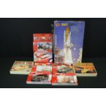 Seven boxed Airfix plastic model kits, all sealed, to include 1:144 Space Shuttle, 4 x Starter Sets,