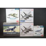 Five boxed 1/72 HM Hobby MasterAir Power Series diecast model planes to include 2 x McDonnell