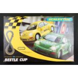 Boxed Scalextric C1051 Beetle Cup set with both original slot cars