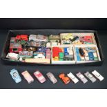 50 play worn mid 20th C onwards diecast models, mostly Matchbox, also featuring Corgi, Dinky &