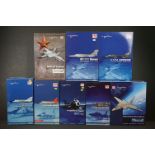 Eight boxed 1/72 HM Hobby Master Air Power Series diecast model planes to include HA2501, HA3101,