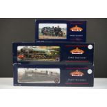 Three boxed Bachmann OO gauge locomotives to include 32552 Class A1 60147 North Eastern BR blue e/
